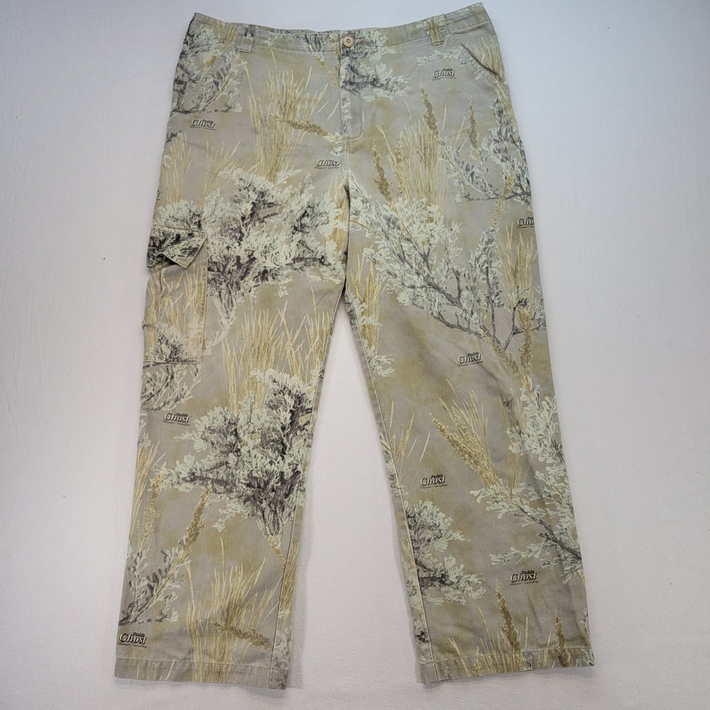 Frontier Legend Cargo Pants Mens XL Tan Prairie Ghost Camo Hunting Outdoor